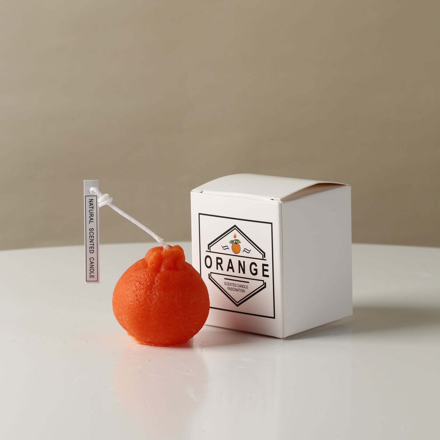 Non-Scented Candles Zesty Zing - Non-Scented Orange Shaped Candle