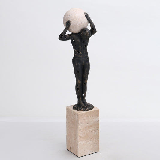 Titan - Metal & Marble Human Figurine