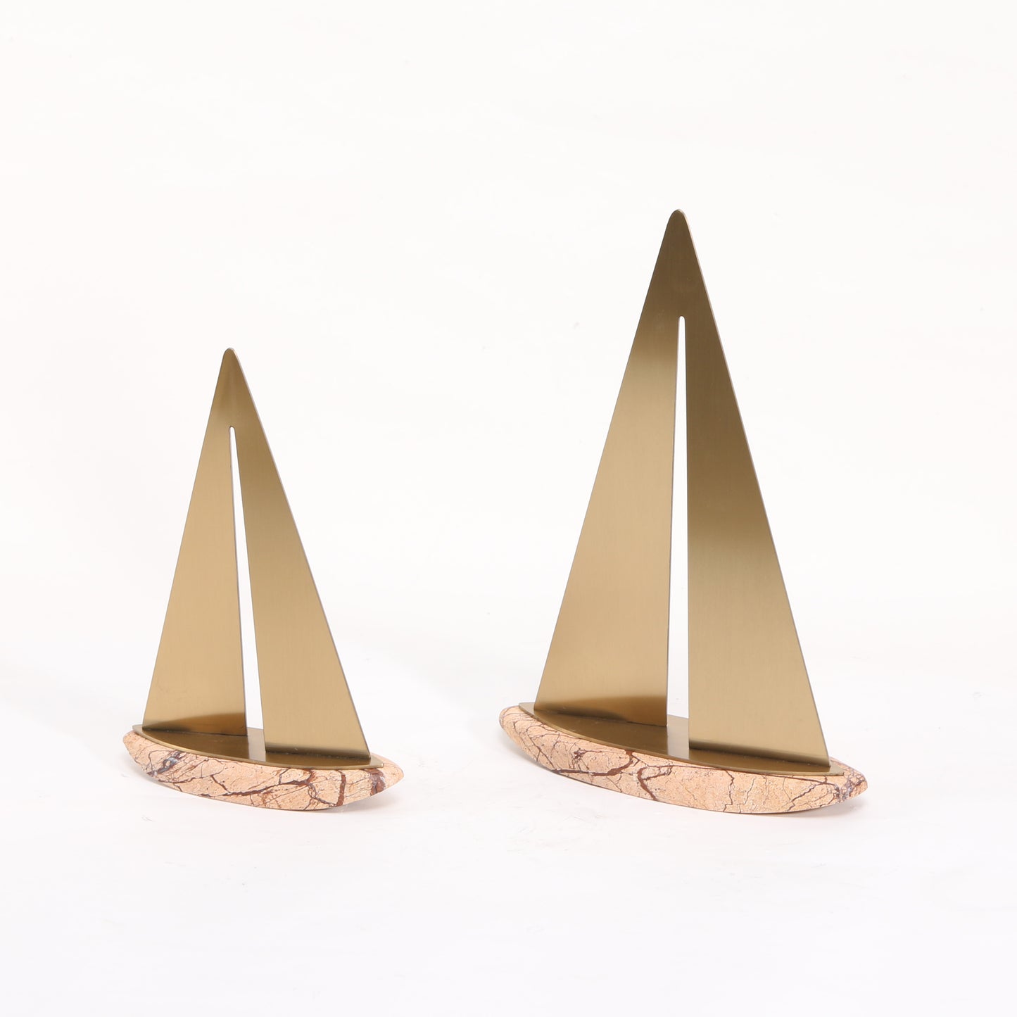 Voyager - Marble & Metal Boat Showpiece
