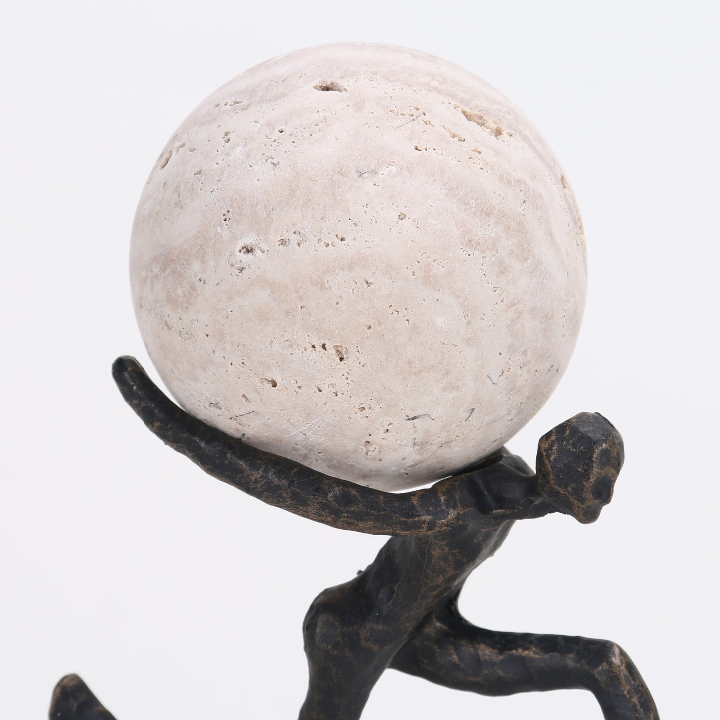 Herculean - Metal & Marble Human Figurine