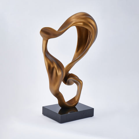 The State of Flow - Resin & Marble Abstract Sculpture ≈ 2 Feet Tall