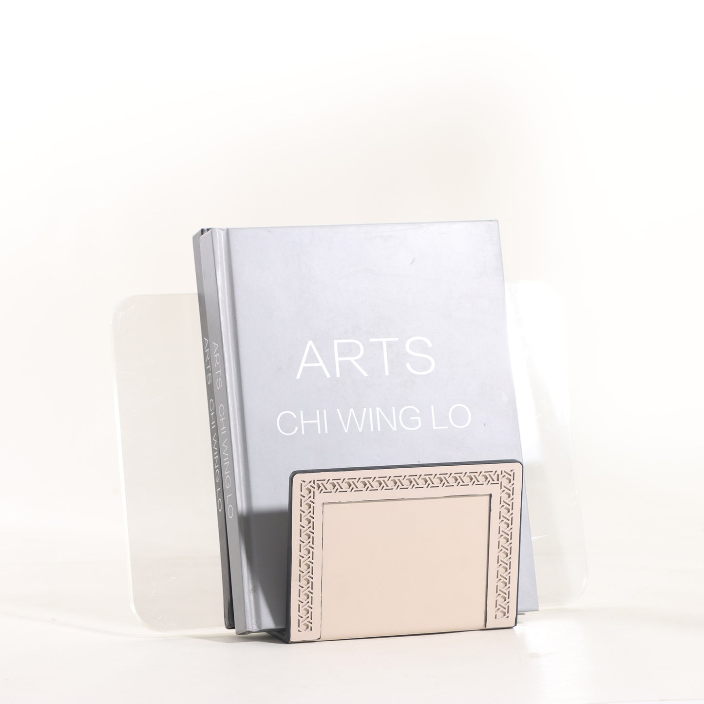 Magazine Holder Touch of Suave - Leather & Acrylic Magazine Holder