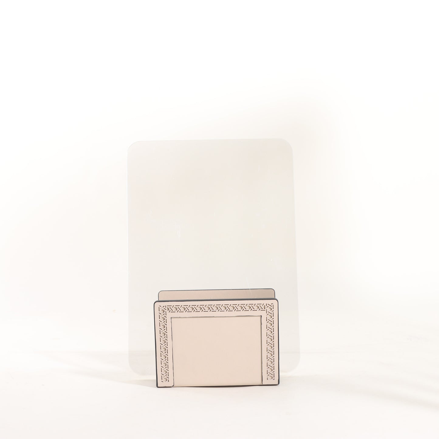 Magazine Holder Touch of Suave - Leather & Acrylic Magazine Holder