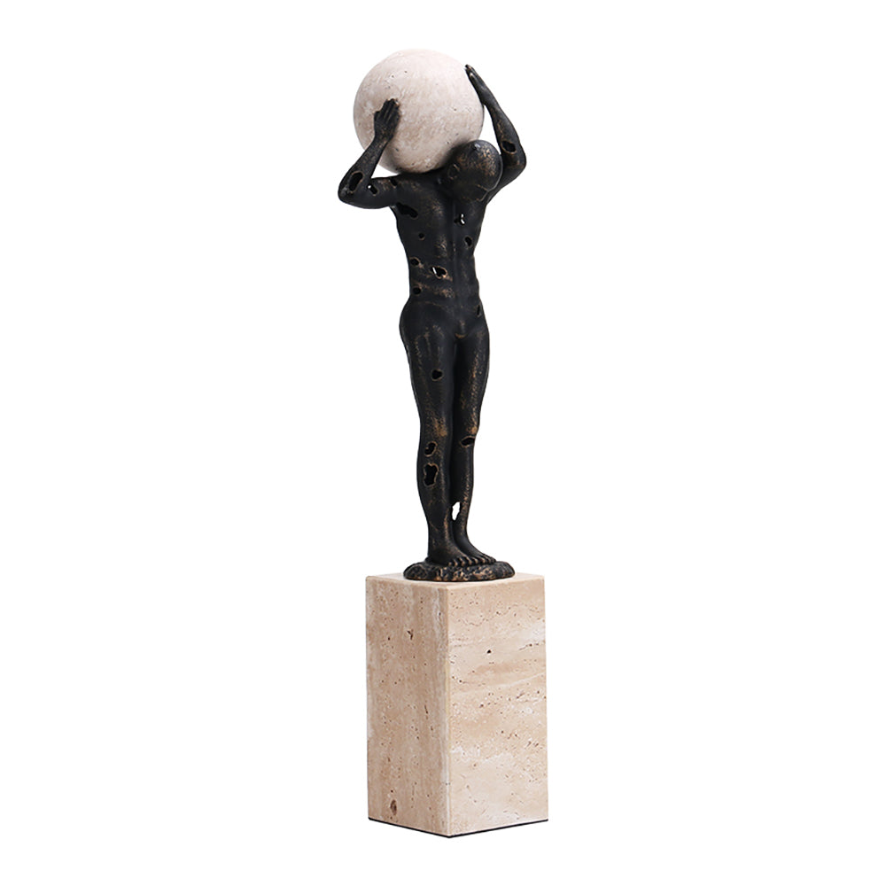 Titan - Metal & Marble Human Figurine