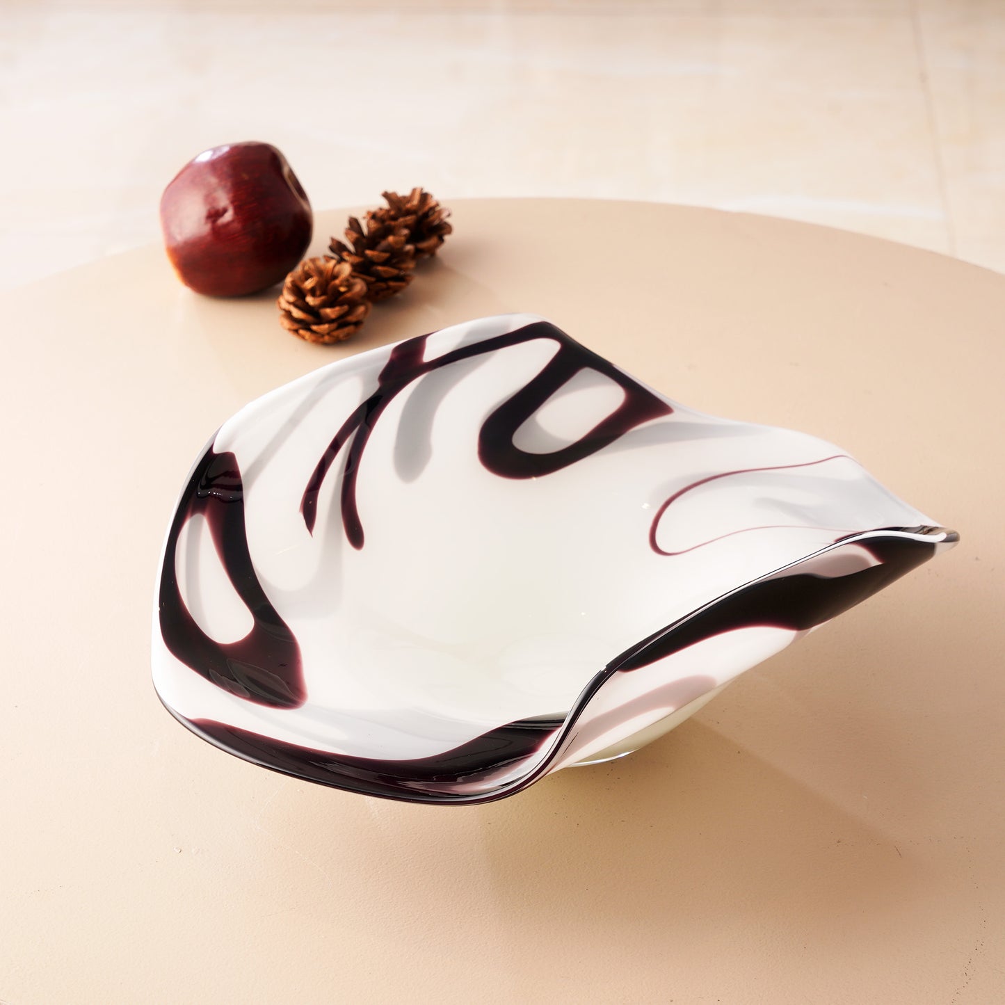 Decorative Bowl Monochrome Medley: Decorative Glass Fruit Bowl