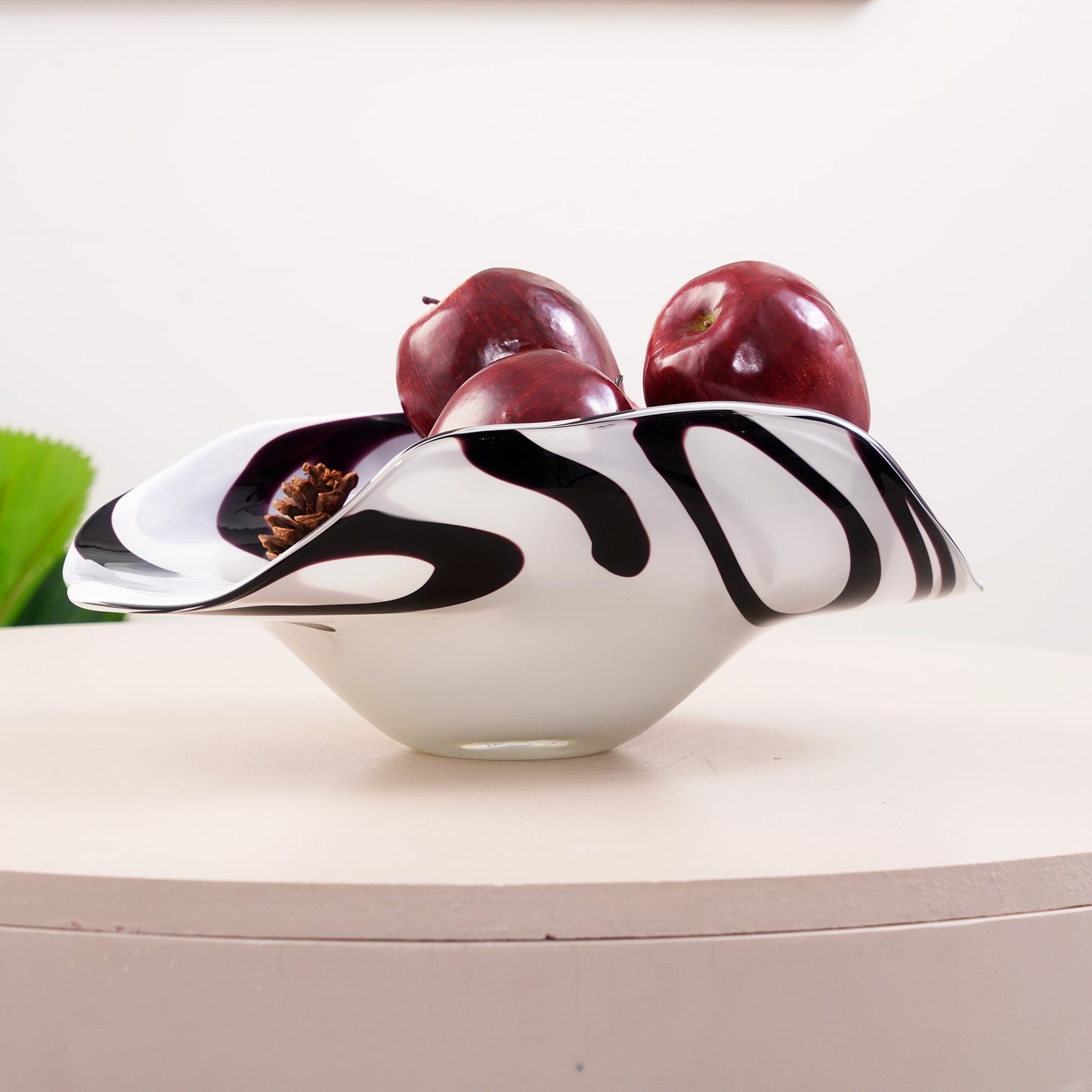 Decorative Bowl Monochrome Medley: Decorative Glass Fruit Bowl