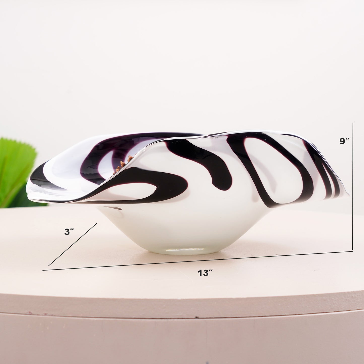 Decorative Bowl Monochrome Medley: Decorative Glass Fruit Bowl