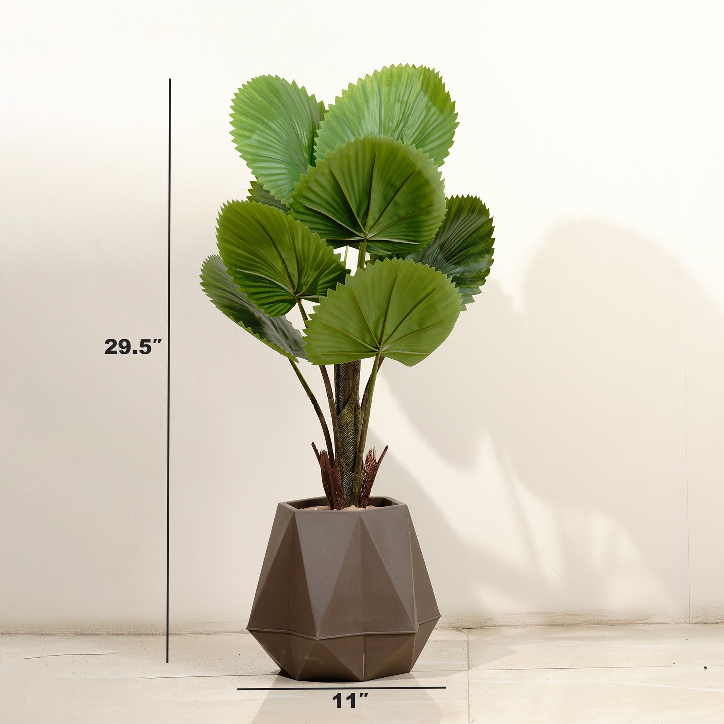 Artificial Trees/Plants Cyclical Bliss Botanical - 2.5 Feet Tall Artificial Circular Fan Palm Plant