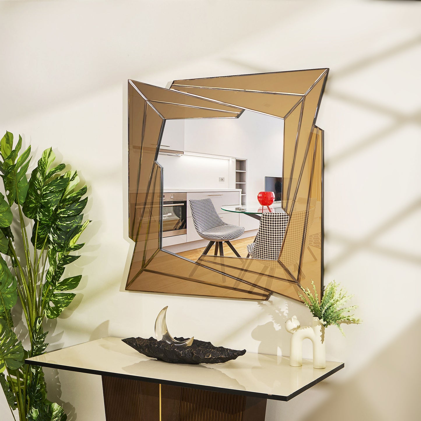 Wall Mirror Mosaic Medley Square Premium Wall Mirror ~ 3.3 ft x 3.3 ft