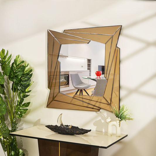 Wall Mirror Mosaic Medley Square Premium Wall Mirror ~ 3.3 ft x 3.3 ft