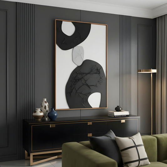 Equis - Modern Abstract Premium Wall Art ~ 4 ft x 2.5 ft