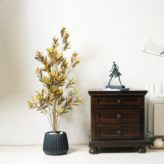 Artificial Trees/Plants Red Croton Radiance - Artificial Croton Plant ~ 5 Feet Tall