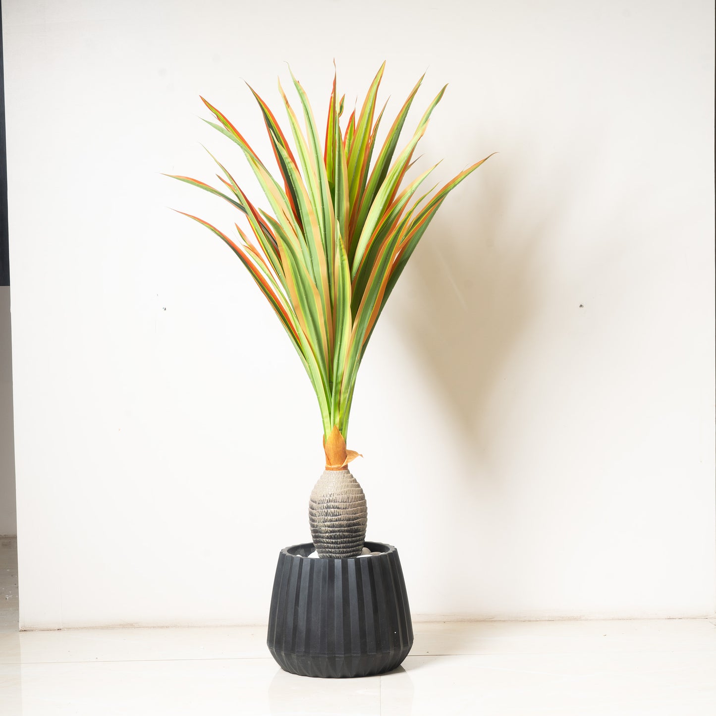Artificial Trees/Plants Sword Leaf Tapestry - Artificial Yucca Plant in Green & Red - Style 2 ~ 4 feet Tall