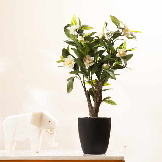Artificial Trees/Plants Whispers of Spring - White Camellia Small Artificial Plant