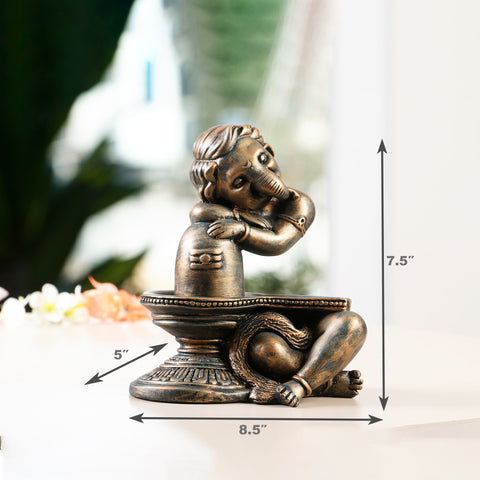 The Spiritual Unity: Ganesha Embracing Shiva Linga Sculpture