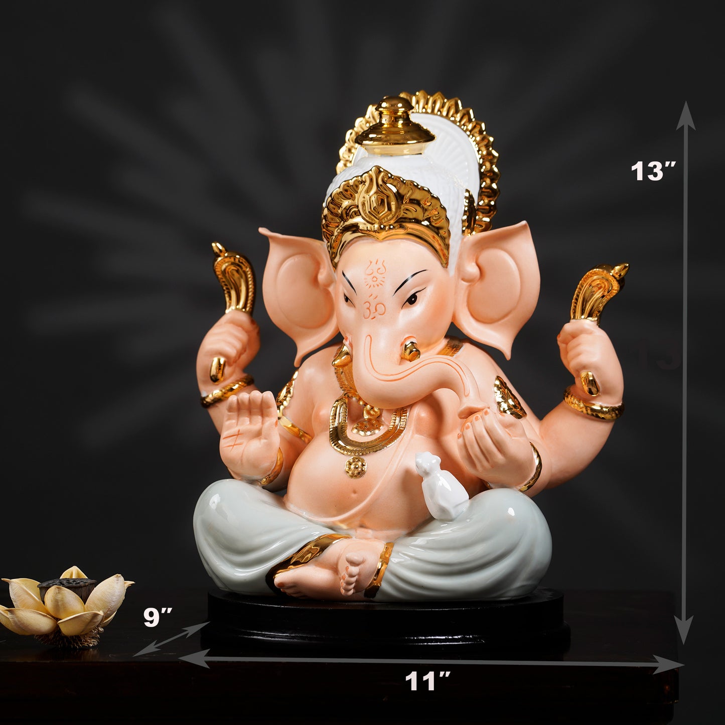 Spiritual Statues The Celestial Zeal - Ganesha Statue - Style 1