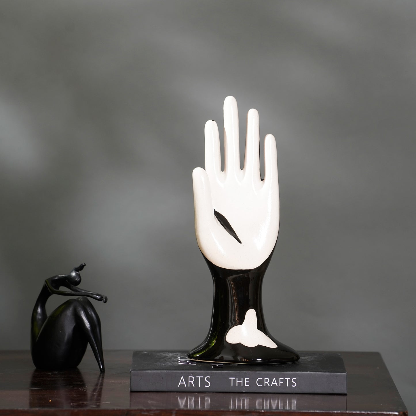 Showpiece The Modern Zen - Human Hand Ceramic Table Showpiece