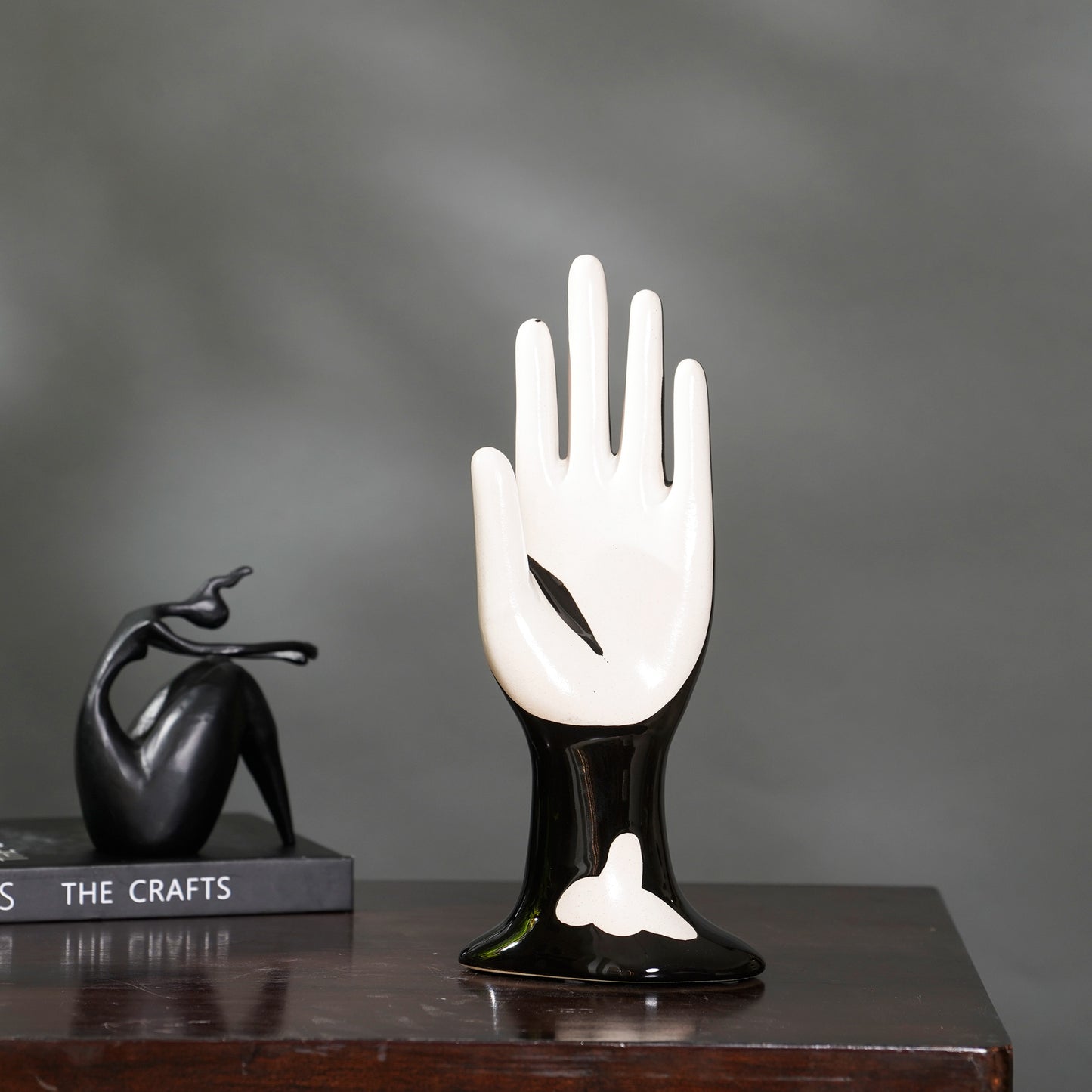 Showpiece The Modern Zen - Human Hand Ceramic Table Showpiece