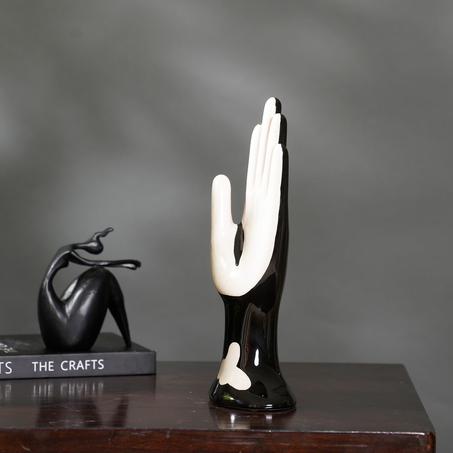 Showpiece The Modern Zen - Human Hand Ceramic Table Showpiece