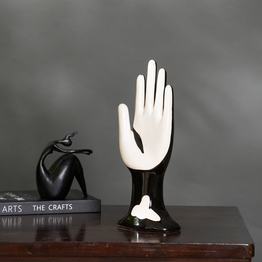 Showpiece The Modern Zen - Human Hand Ceramic Table Showpiece