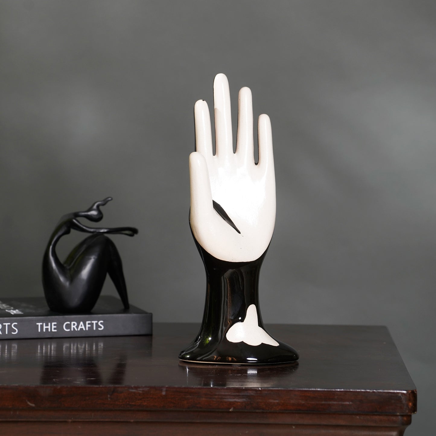 Showpiece The Modern Zen - Human Hand Ceramic Table Showpiece