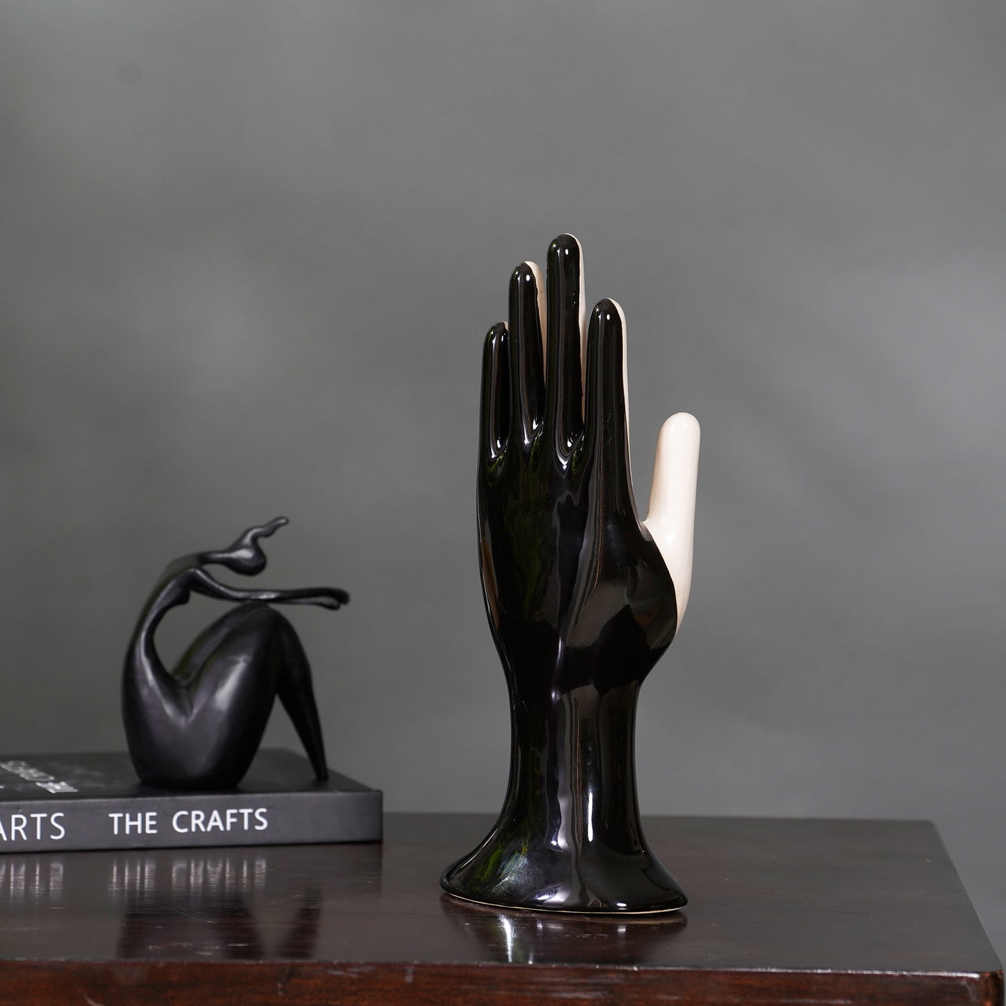 Showpiece The Modern Zen - Human Hand Ceramic Table Showpiece