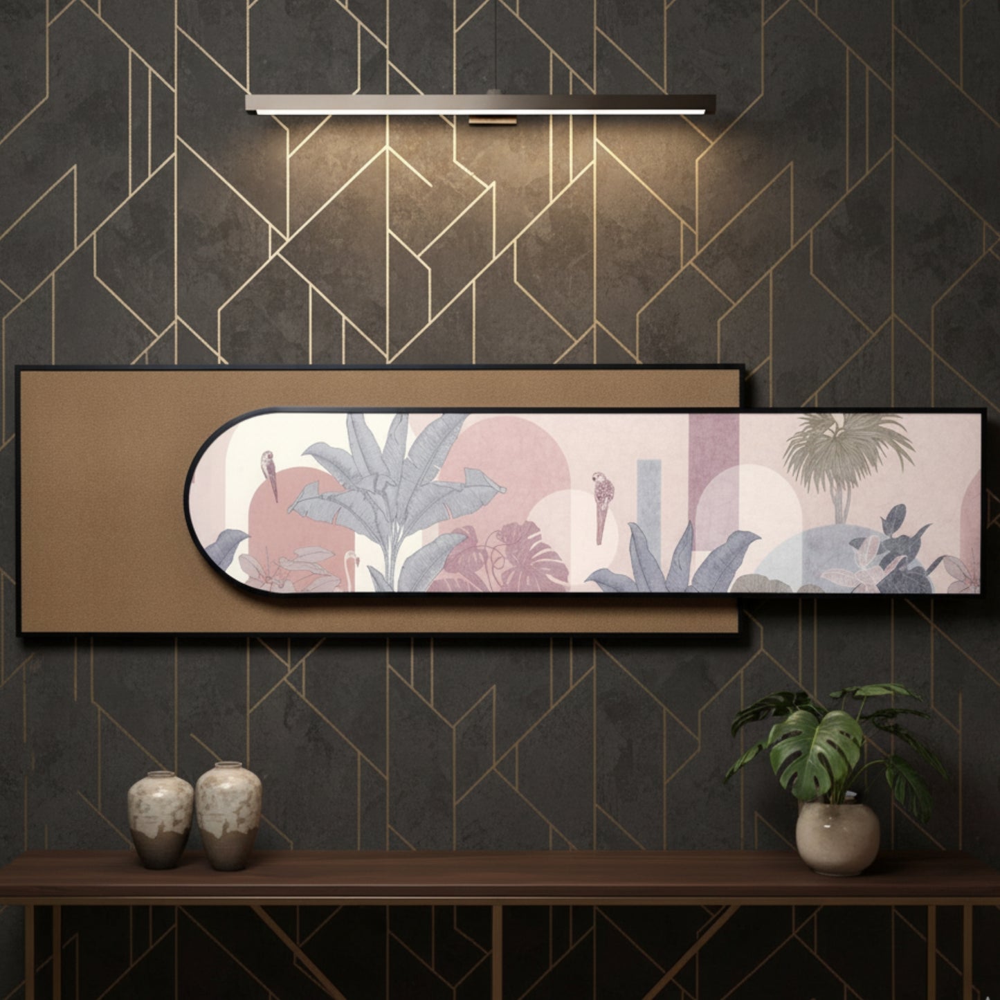 Palmera - Tropic inspired Premium 3D Wall Art ~ 5 feet Long