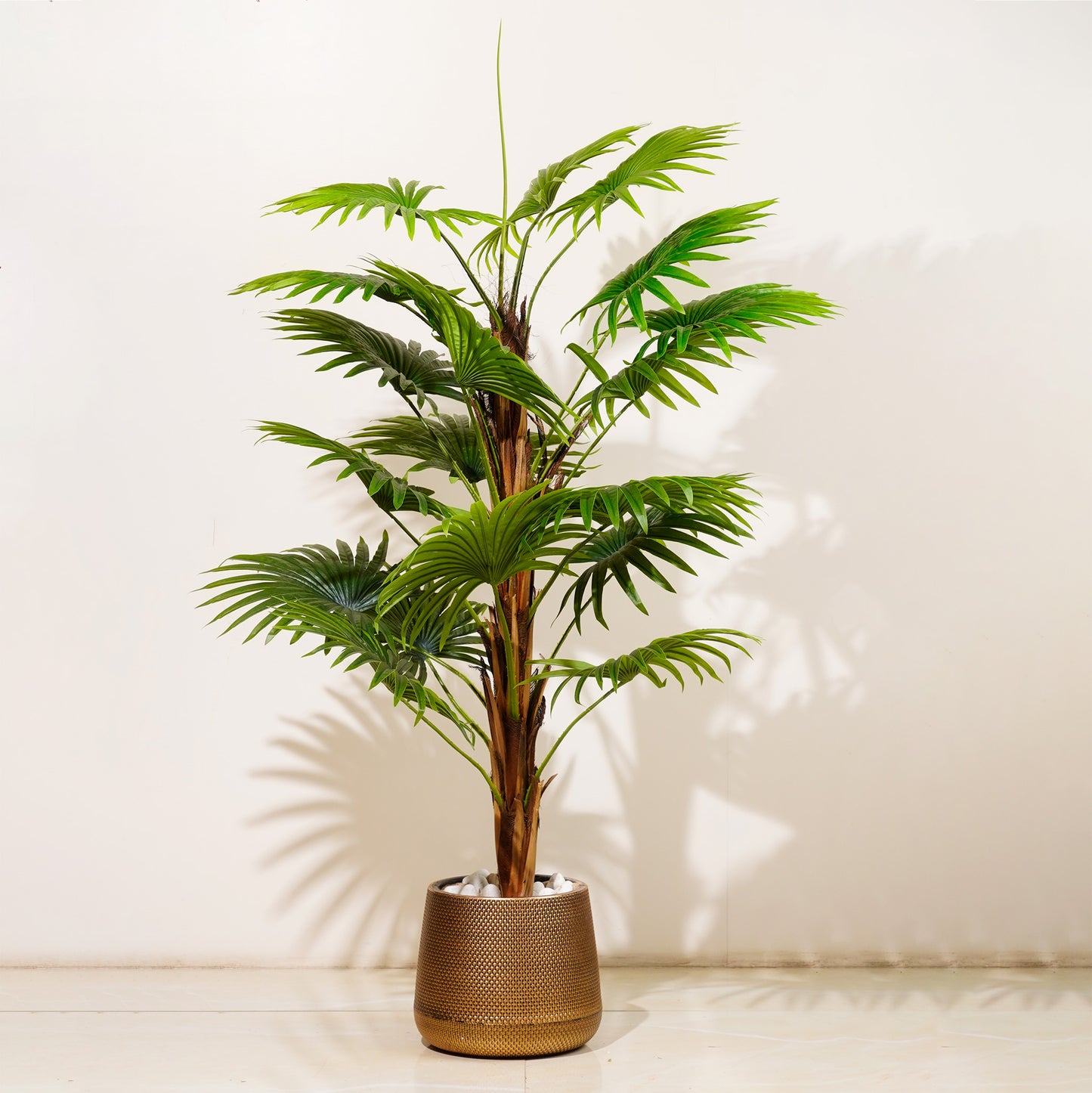 Artificial Trees/Plants Palm Perfection ≈ 4 ft Tall Artificial Fan Palm Tree (Without Pot)