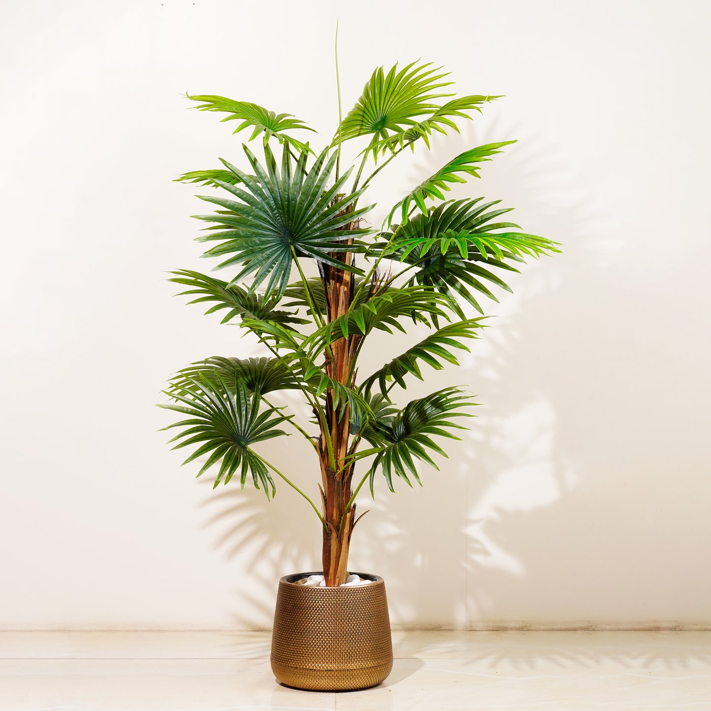 Artificial Trees/Plants Palm Perfection ≈ 4 ft Tall Artificial Fan Palm Tree (Without Pot)