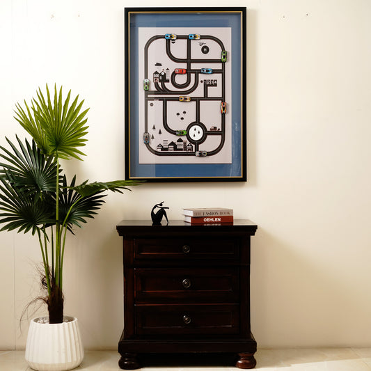 Premium Wall Art Pixel Metropolis - Video Game Inspired Framed 3D Wall Art
