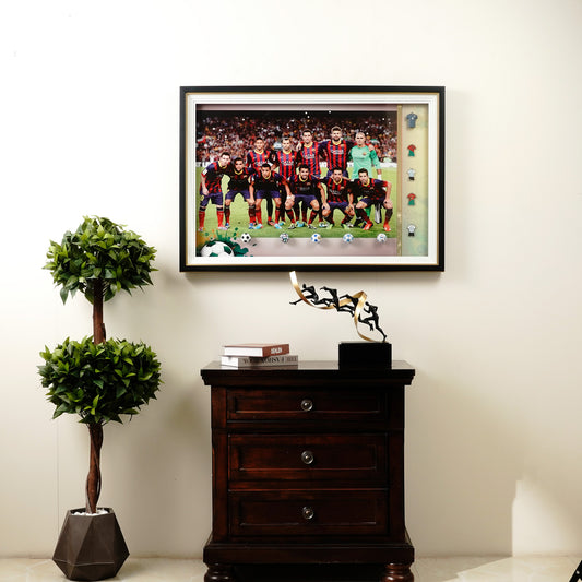 Premium Wall Art Champions' Journey - FC Barcelona Team Football Themed Framed Wall Art