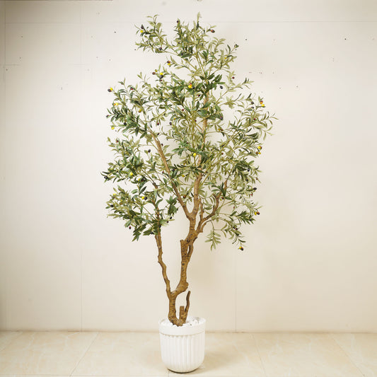 Artificial Trees/Plants Mediterranean Serenity - 7.8 Feet Tall Olive Tree Artificial Plant