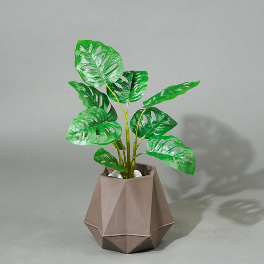 Artificial Trees/Plants Frosty Monstera Haven - Short Artificial Plant - Style 1