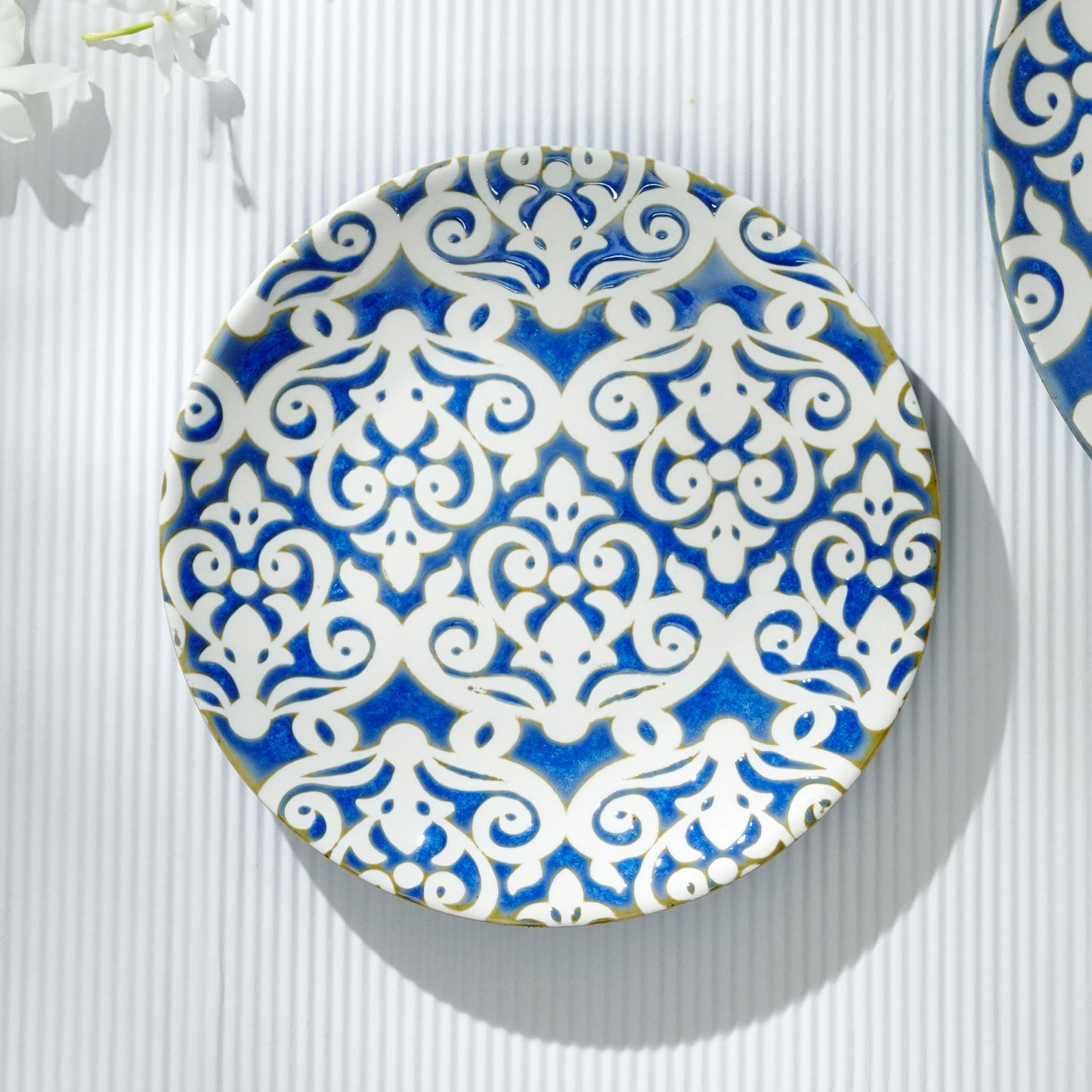 Dinner Plate Infinite Patterns Fine Porcelain Dinner Plates (Set of 4) - Blue & White