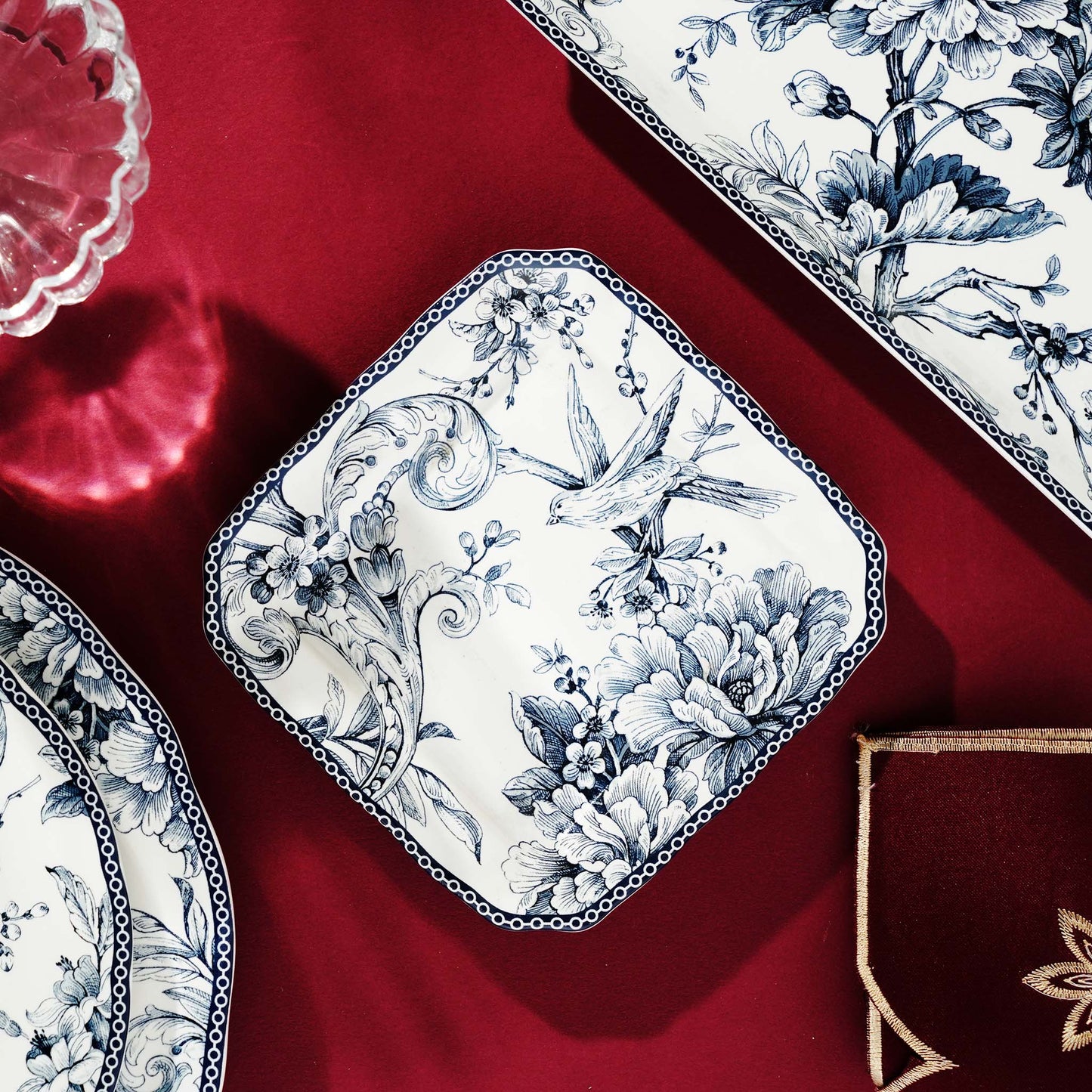 Side Plate Heritage Bloom - Vintage Floral Style Fine Porcelain Side Plates (Set of 6)