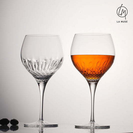 Cocktail Glass Diamond Drizzle - Ballet Cocktail & Gin Glasses Set (650 ml)