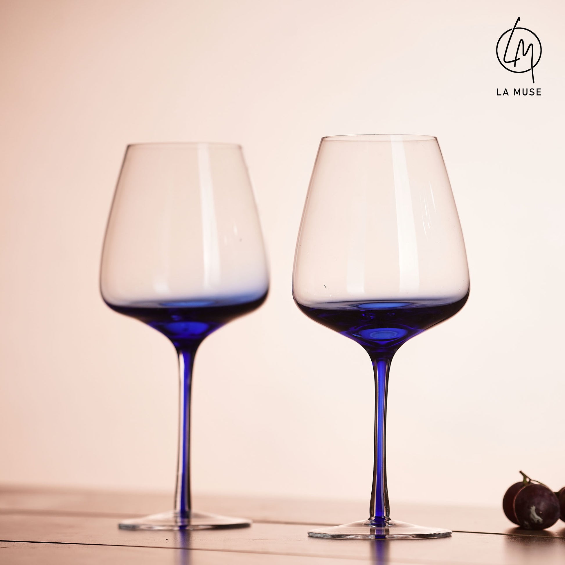 Wine Glass Royal Rhapsody - Blue Wine Glasses Set (570 ml)