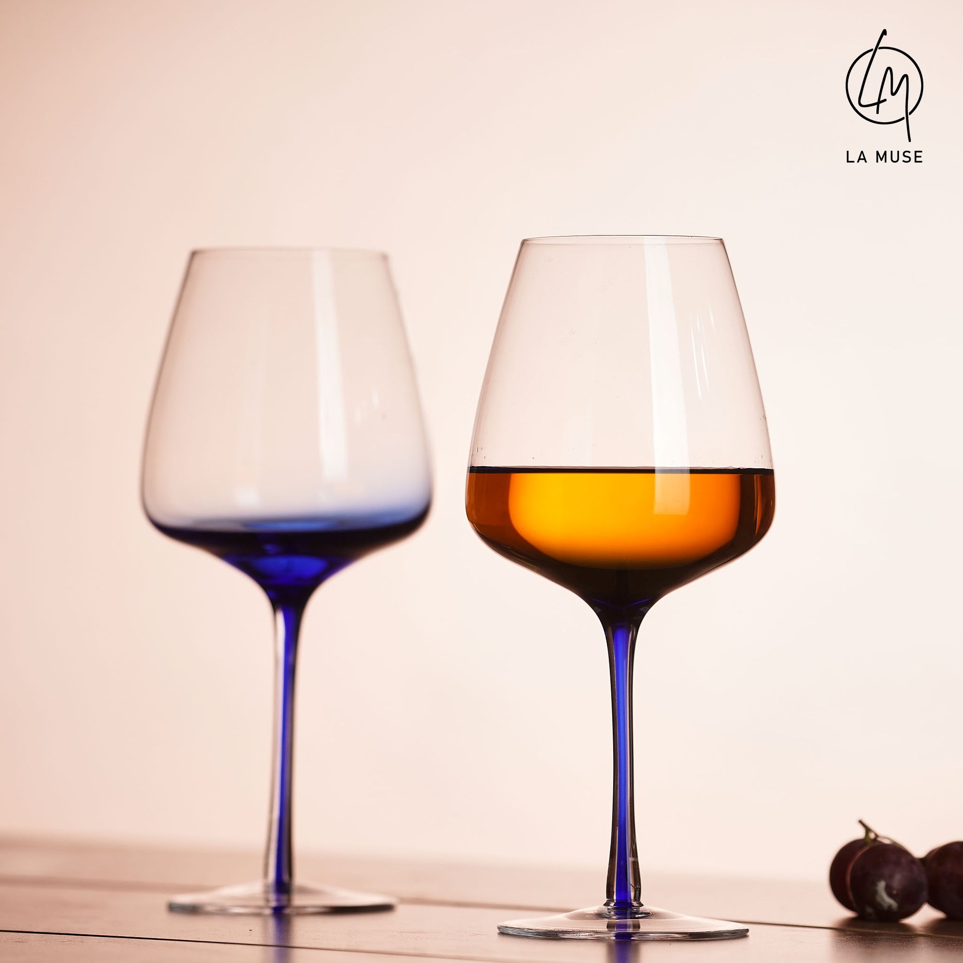 Wine Glass Royal Rhapsody - Blue Wine Glasses Set (570 ml)