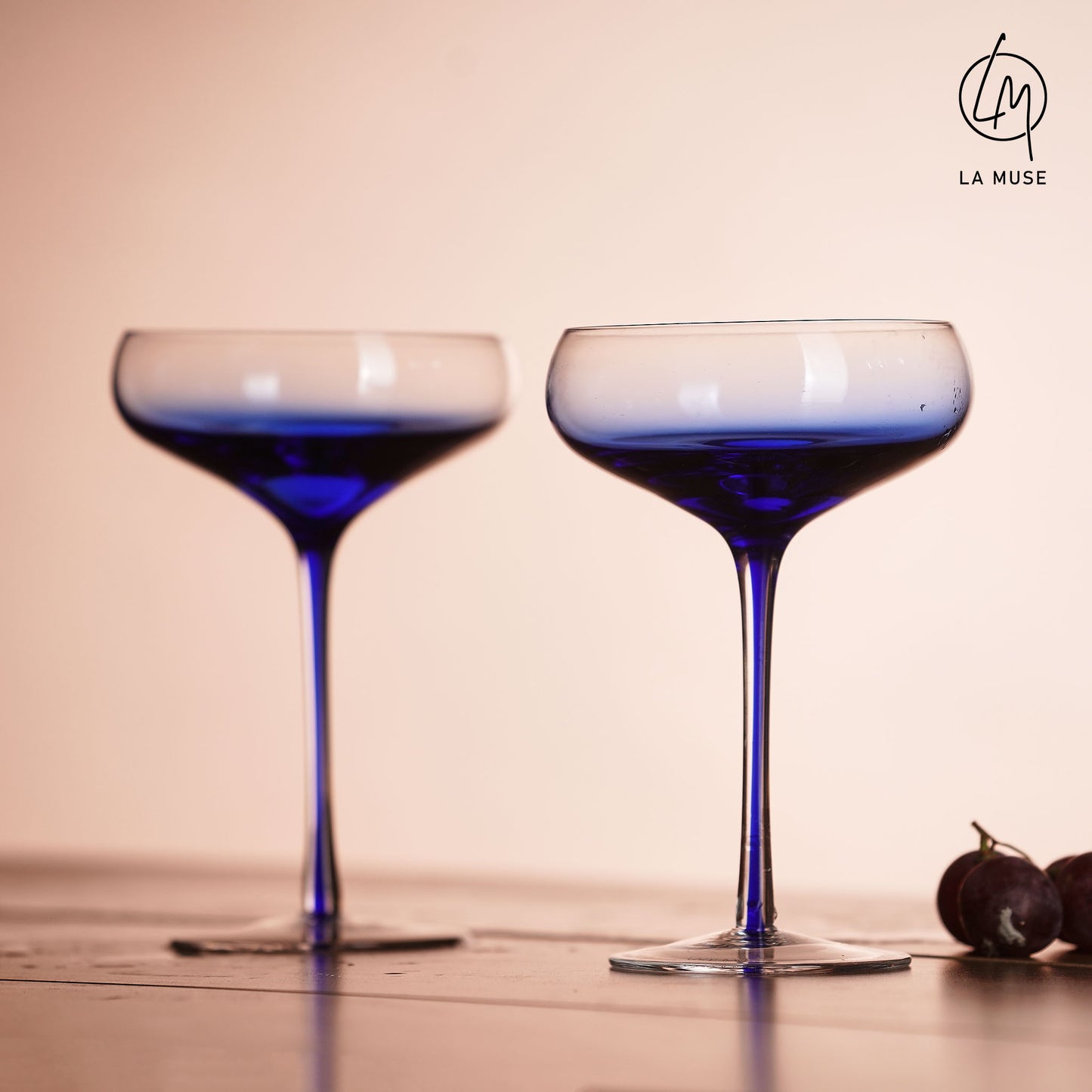 Cocktail Glass Royal Rhapsody - Blue Cocktail Glasses Set (230 ml)