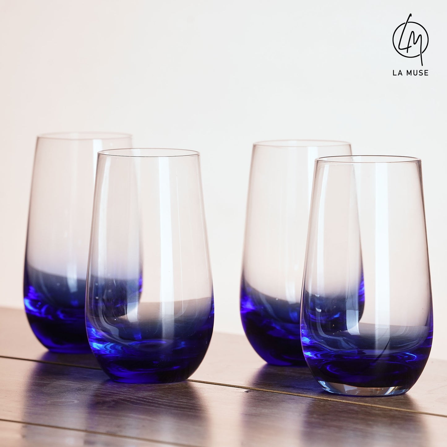 Tumblers Royal Rhapsody - Blue Tumbler Glasses Set (540 ml)