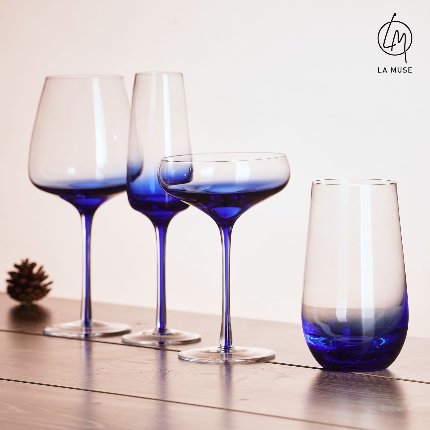 Cocktail Glass Royal Rhapsody - Blue Cocktail Glasses Set (230 ml)