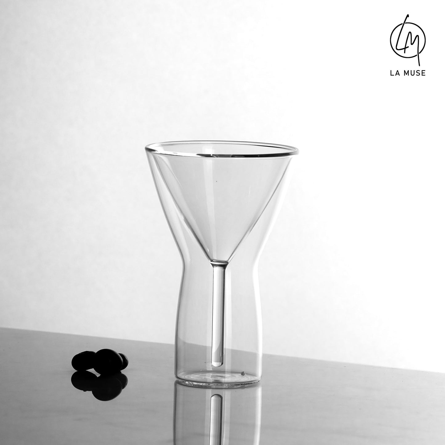 Cocktail Glass Martini Mirage - Double Wall Cocktail Glasses (180 ml) (Set of 2)