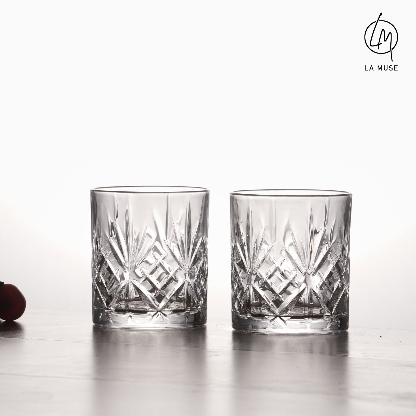 Whiskey Glass Diamond Duranta - Tumbler Whiskey Glasses Set (340 ml)