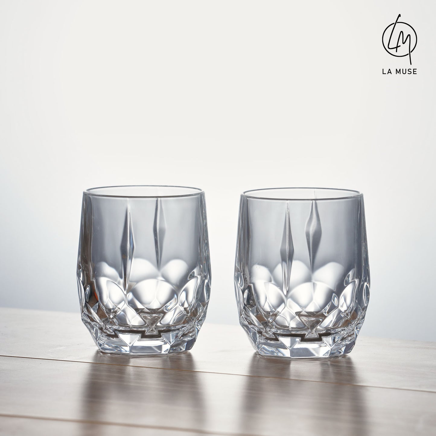 Crystal Maze - Tumbler Whiskey Glasses Set (346 ml)