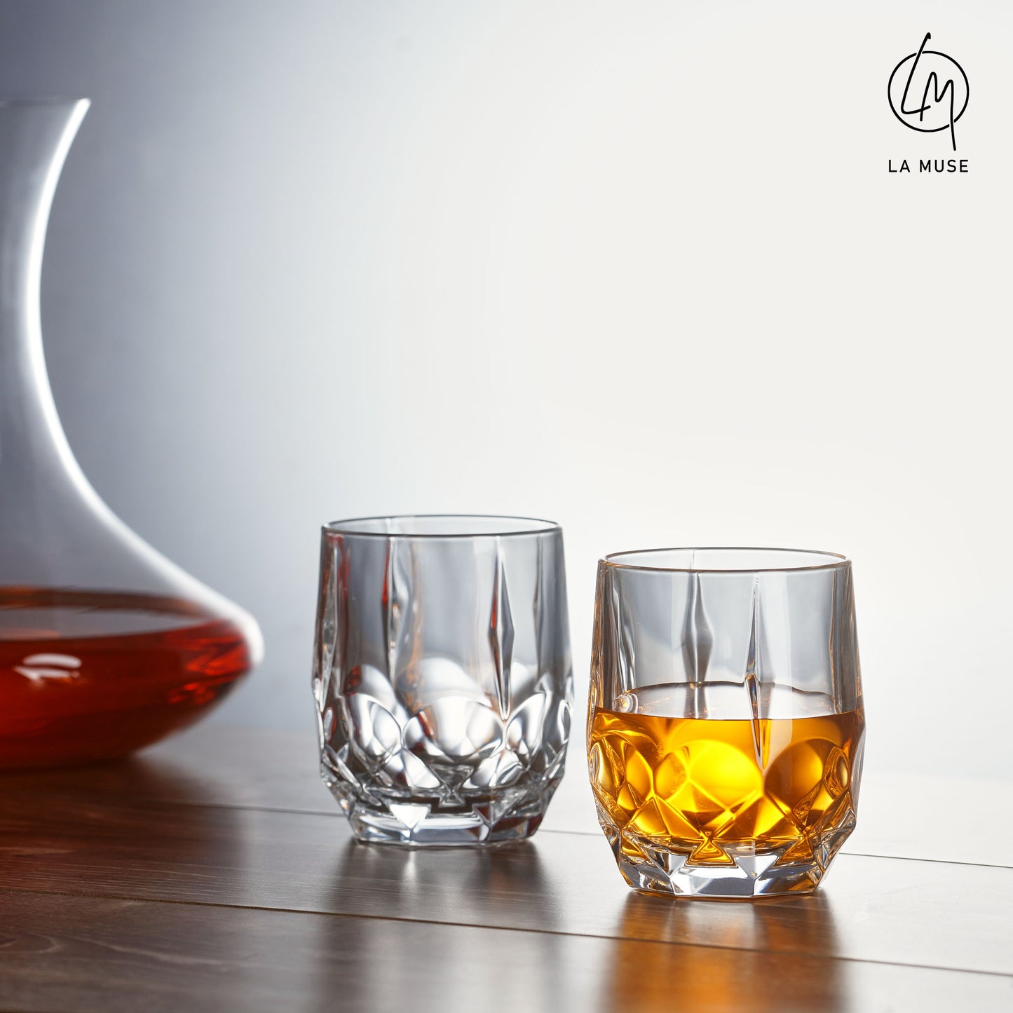 Crystal Maze - Tumbler Whiskey Glasses Set (346 ml)