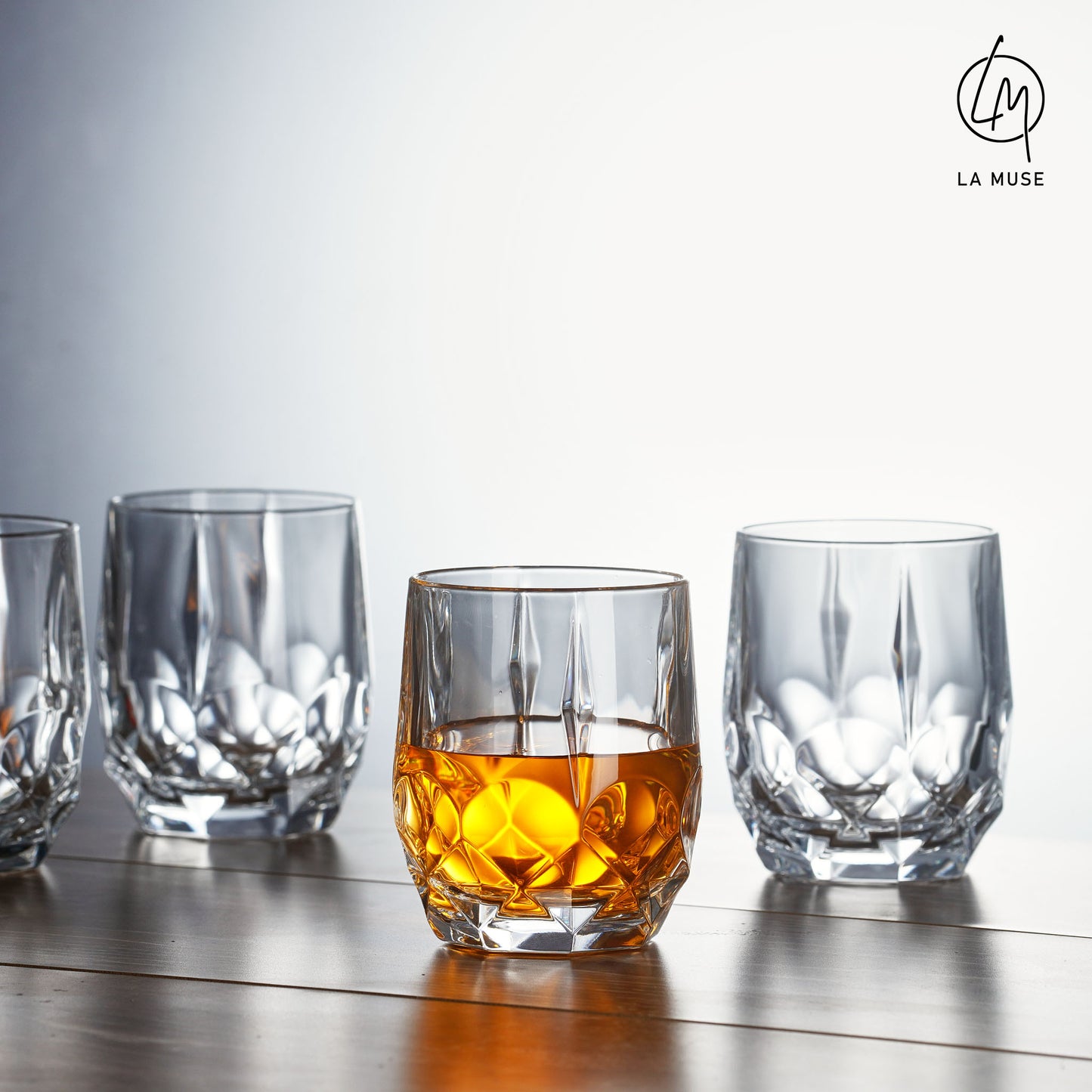 Crystal Maze - Tumbler Whiskey Glasses Set (346 ml)