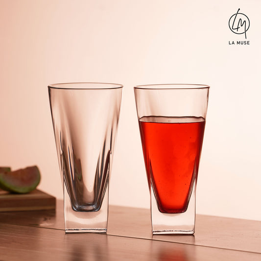 The Metier Minimalist  - Tumbler Cocktail Glasses Set (380 ml)
