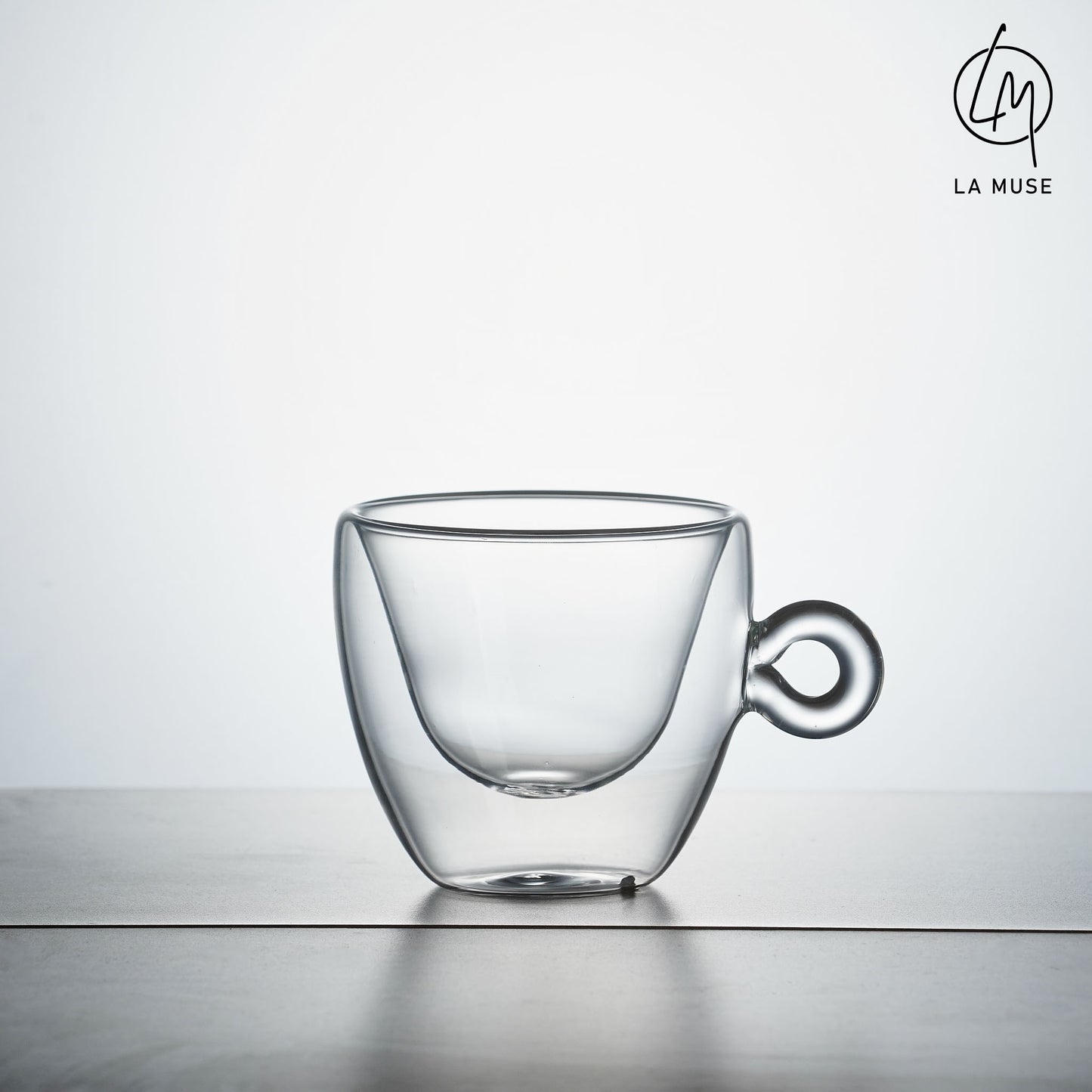 Coffee Cup Miss Mocha - Glass Coffee Cups & Saucers Set of 4 (165 ml)