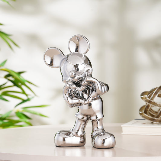 Showpiece Glimpses of Innocence : Ceramic Mickey Mouse Table Showpiece - Silver