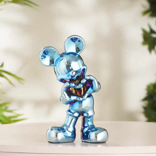 Showpiece Glimpses of Innocence : Ceramic Mickey Mouse Table Showpiece - Electric Blue